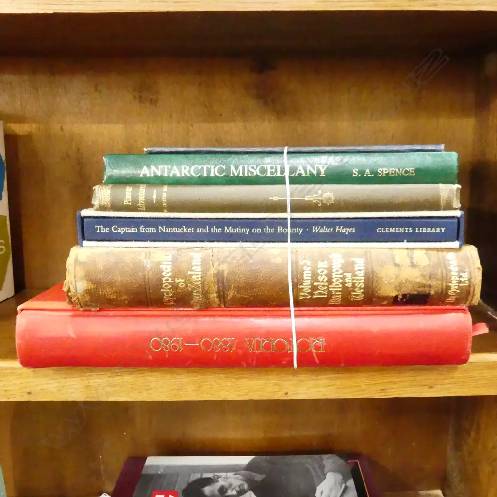 6 BOOKS: ROTORUA 1880-1980 Ltd.Ed. + Encyclopedia nz Vol.5 + Pioneer Adventures + Antarctic etc Image 1++