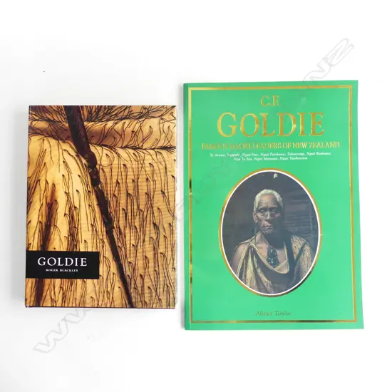 GOLDIE BY ROGER BLACKLEY PUBLISHED BY AUCKLAND CITY ART GALLERY signed by author& GOLDIE BOOK OF PRINTS by Taylor