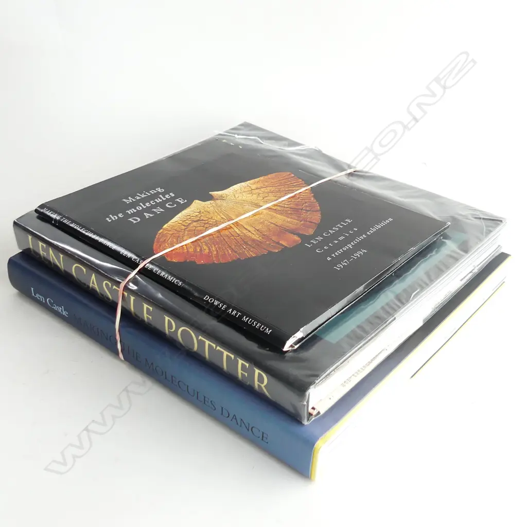 3 LEN CASTLE PUBLICATIONS: RON SANG Signed + Molecules signed + Dowse retro exhib Image 1++