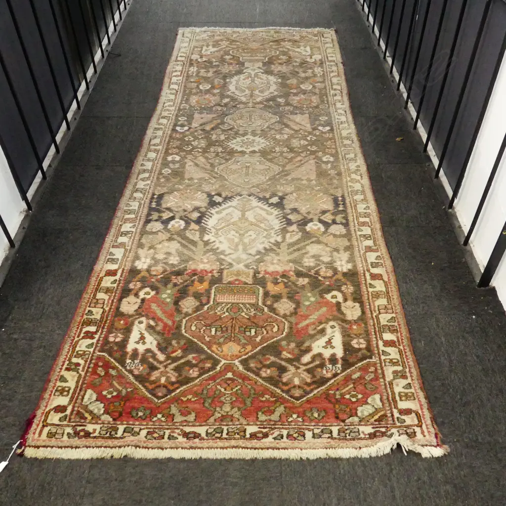 PERSIAN HAMADAN HAND KNOTTED RUG. H.3300 x 1100MM Image 1++