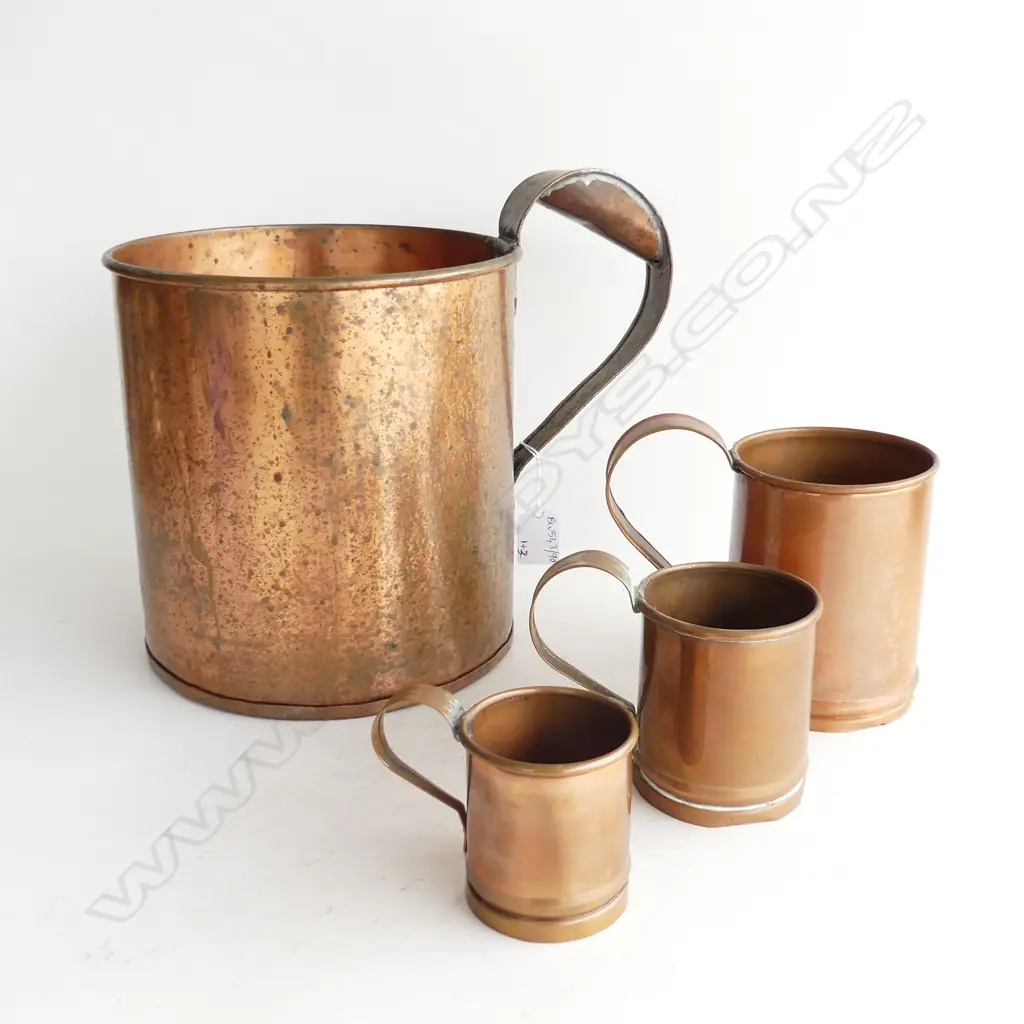 4 VINTAGE COPPER MEASURSES H.260 / 145 / 105 / 85mm Image 1++