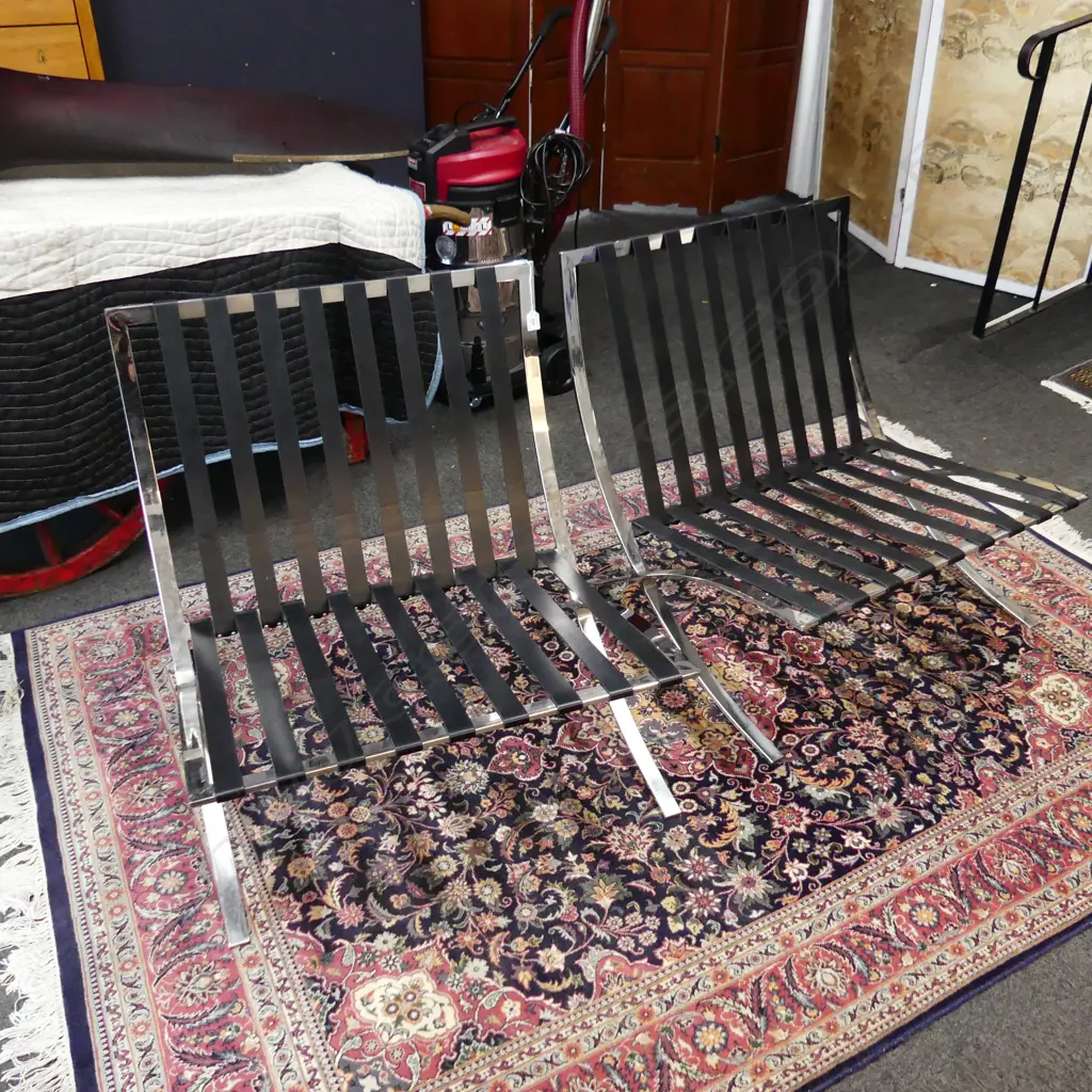 PR CHROME BARCELONA CHAIR FRAMES Image 1++