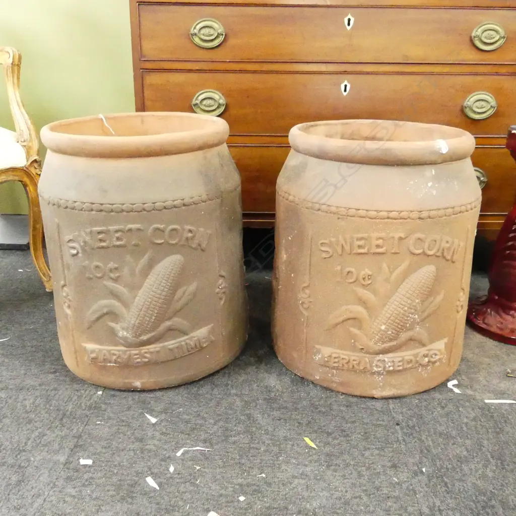 PR LGE SWEETCORN PLANTERS UNGLAZED H.450mm Image 1++