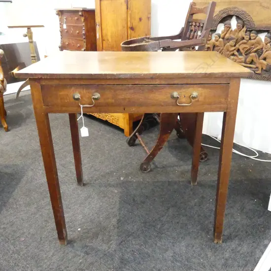 GEORGIAN OAK SIDE TABLE WITH DRAWER 765x480x745mm