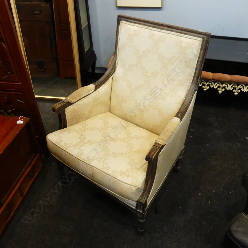A stylish 20thC French Bergere style armchair with Image 1++