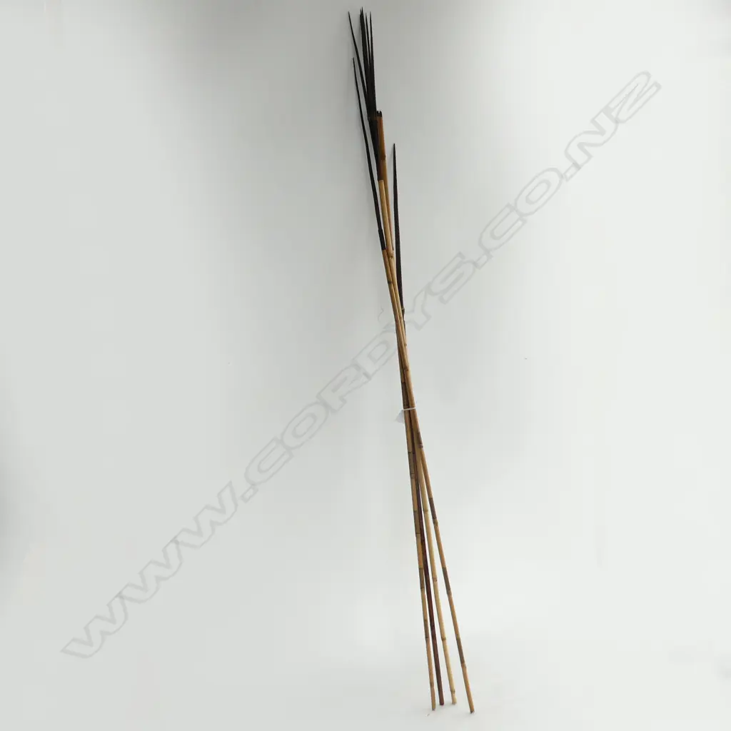 ETHNIC WOOD BOW & 4 FISHING SPEARS.L1M460MM Image 1++