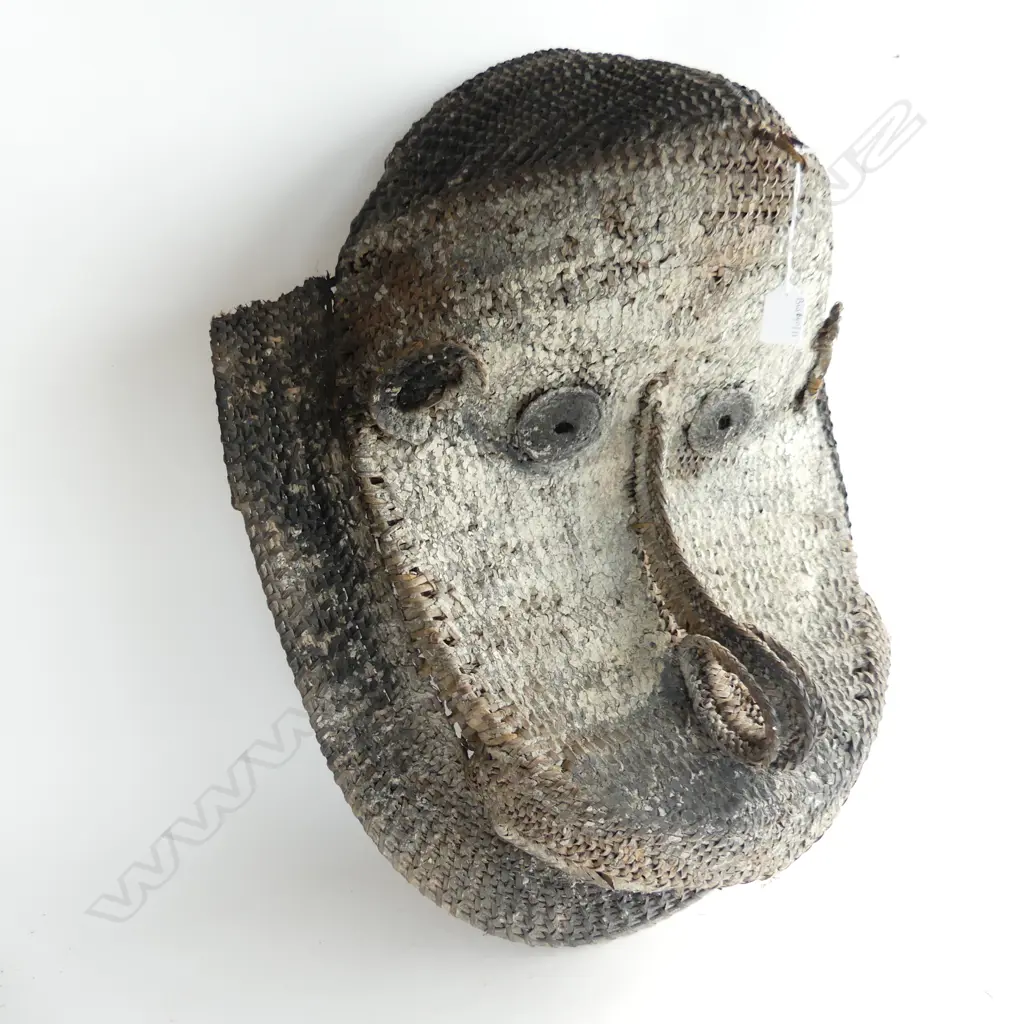 PNG WOVEN CANE  PAINTED FACE MASK L650MM W520MM Image 1++