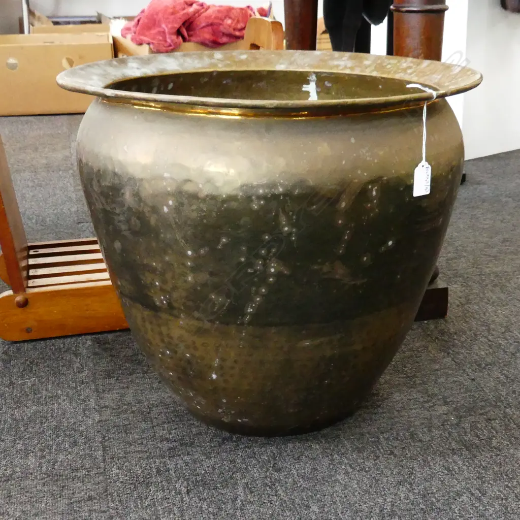 LG BRASS PLANTER H.420mm / 500mm dia Image 1++