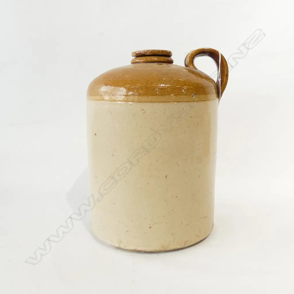 LG VINTAGE CROCK; 'B.A.A. BATTERY ACID - E. W. BERK Co. Ltd' H.350mm  Image 1++