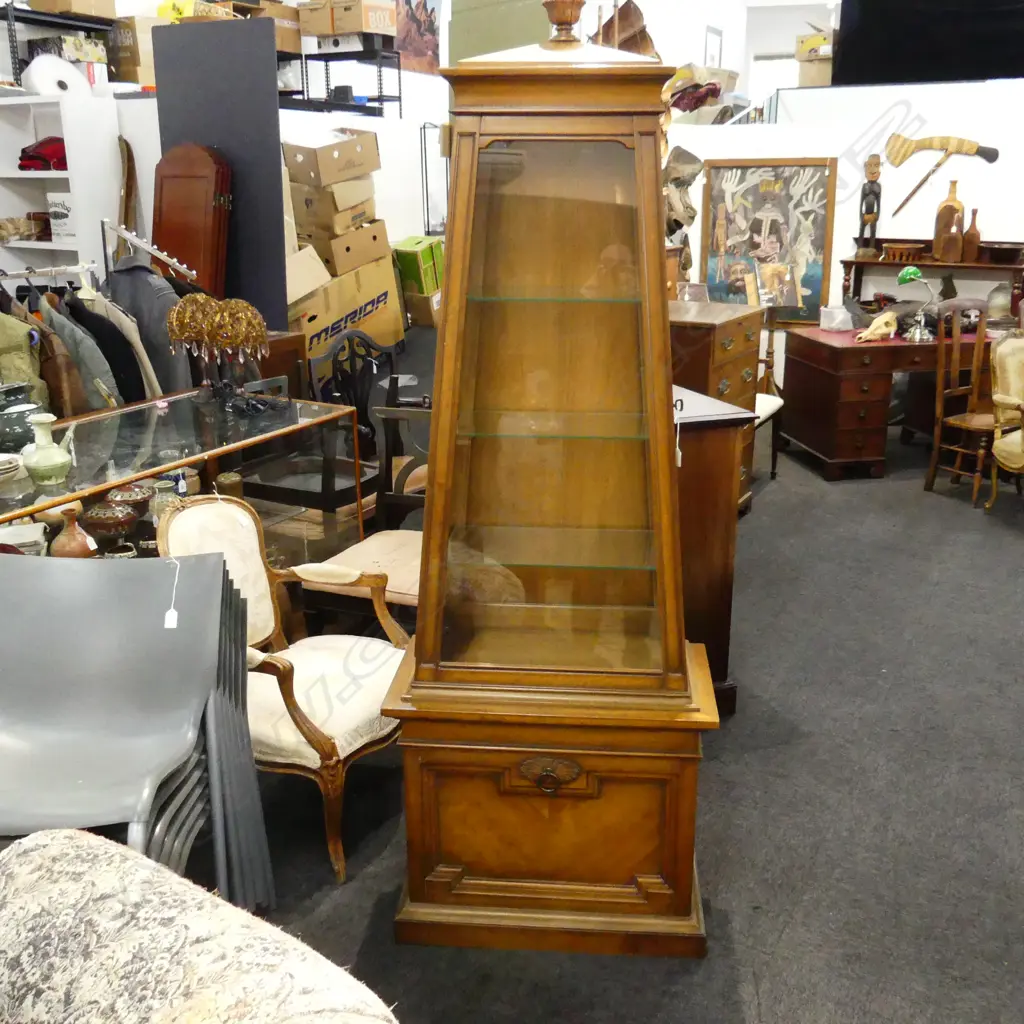 AMERICAN WEIMAN HEIRLOOM 'CAPRI', PECAN WOOD CABINET WITH TAPERED TOP H. 2000 W 600MM Image 1++