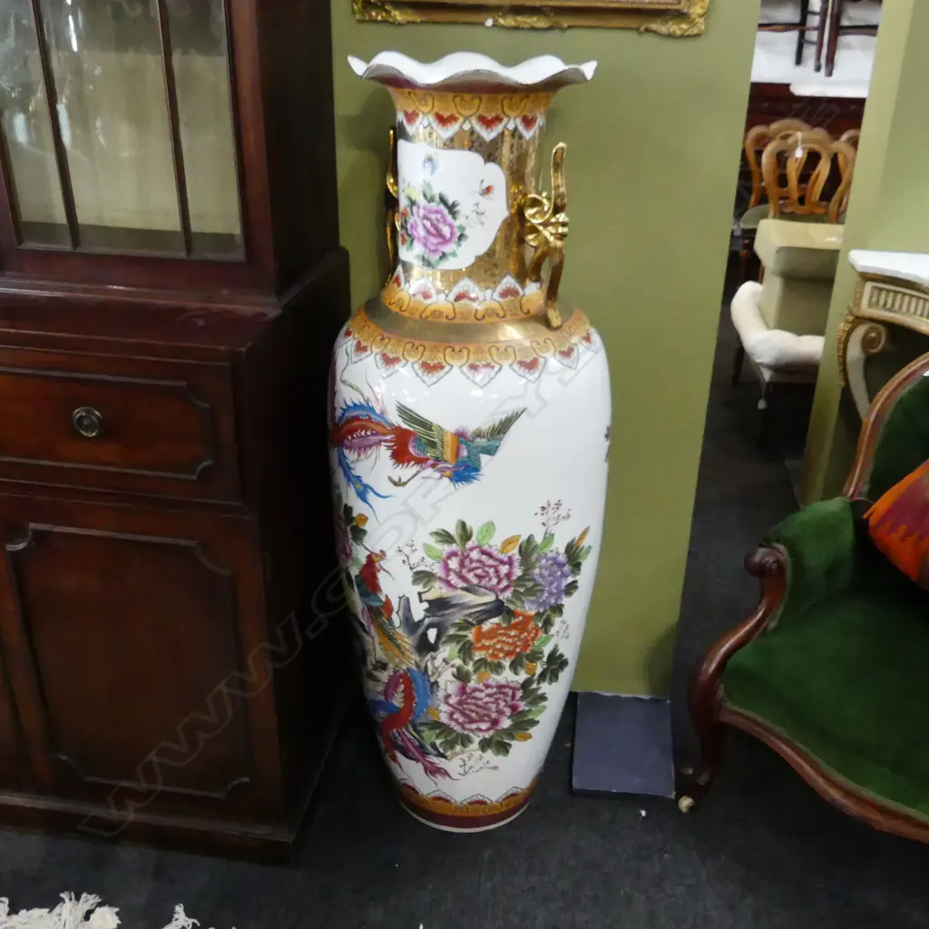 PR VERY LARGE CHINESE FLOOR VASES H.1300 / 1400mm Image 1++