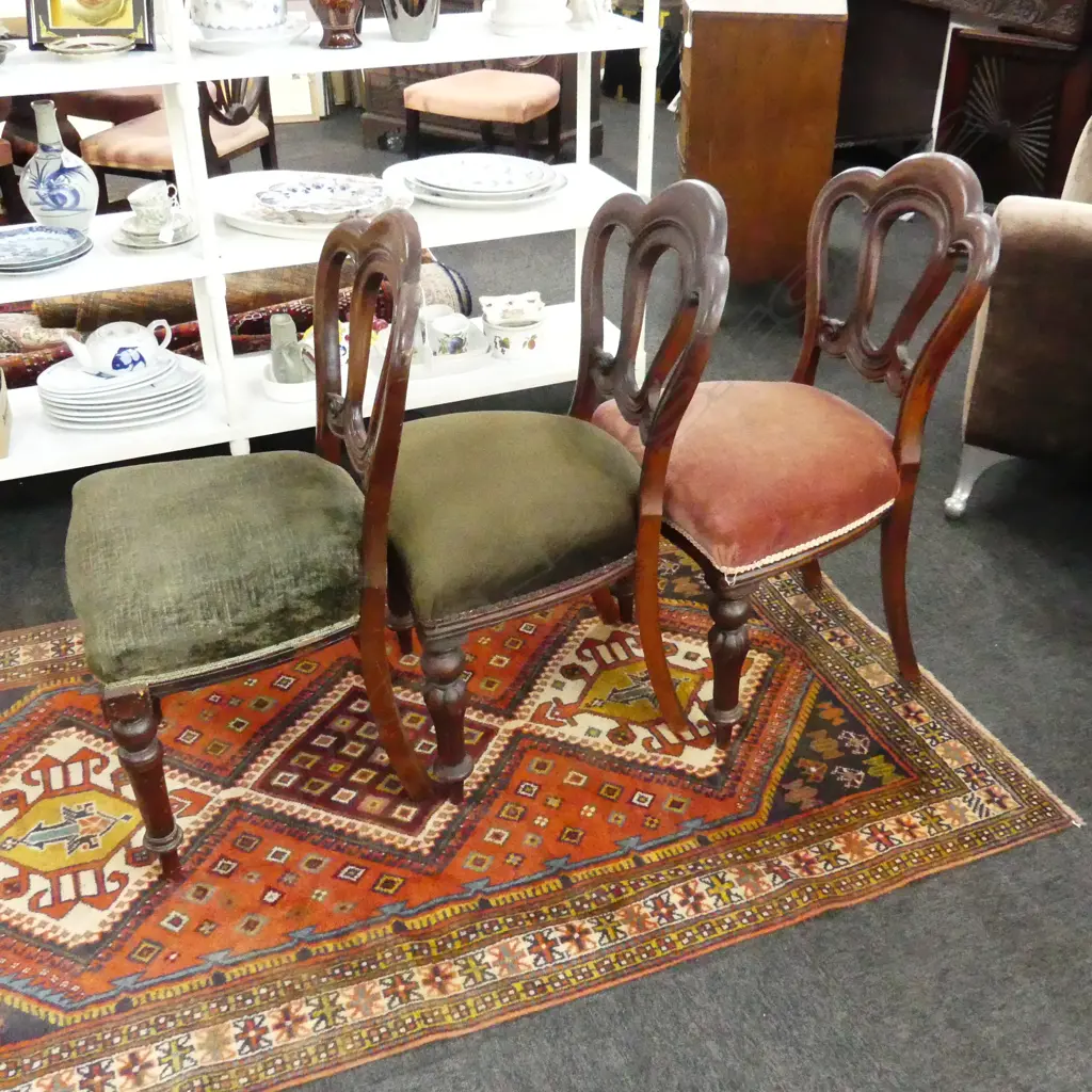 SET 3 VICTORIAN MAHOGANY ADMIRALTY BACK CHAIRS Image 1++