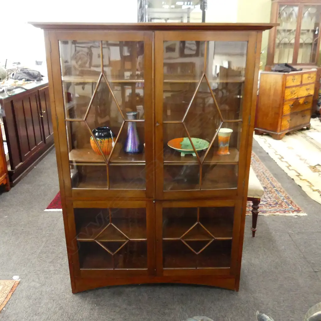 GLAZED DISPLAY CABINET 1190x370x1610mm Image 1++