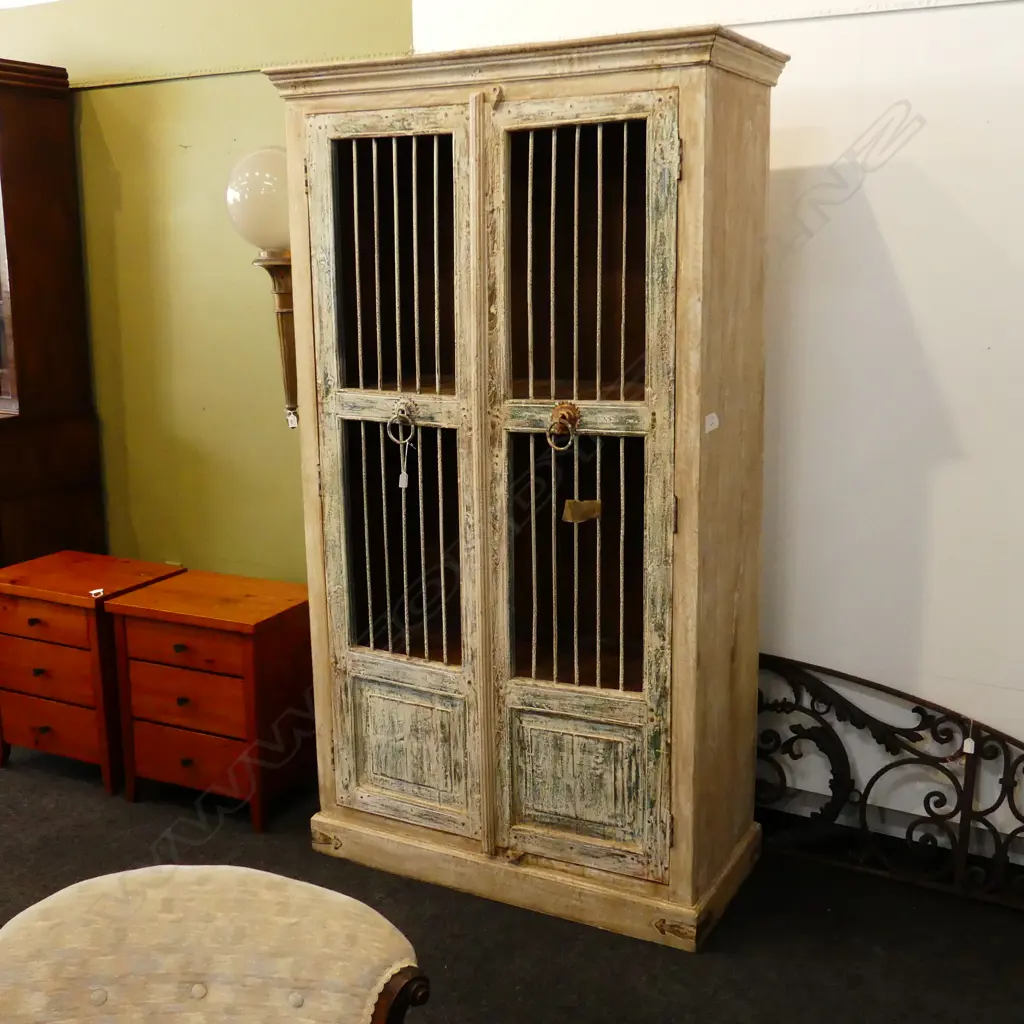 LG BALINESE WHITE WASHED 2 DOOR CABINET 1120x510x1990mm Image 1++
