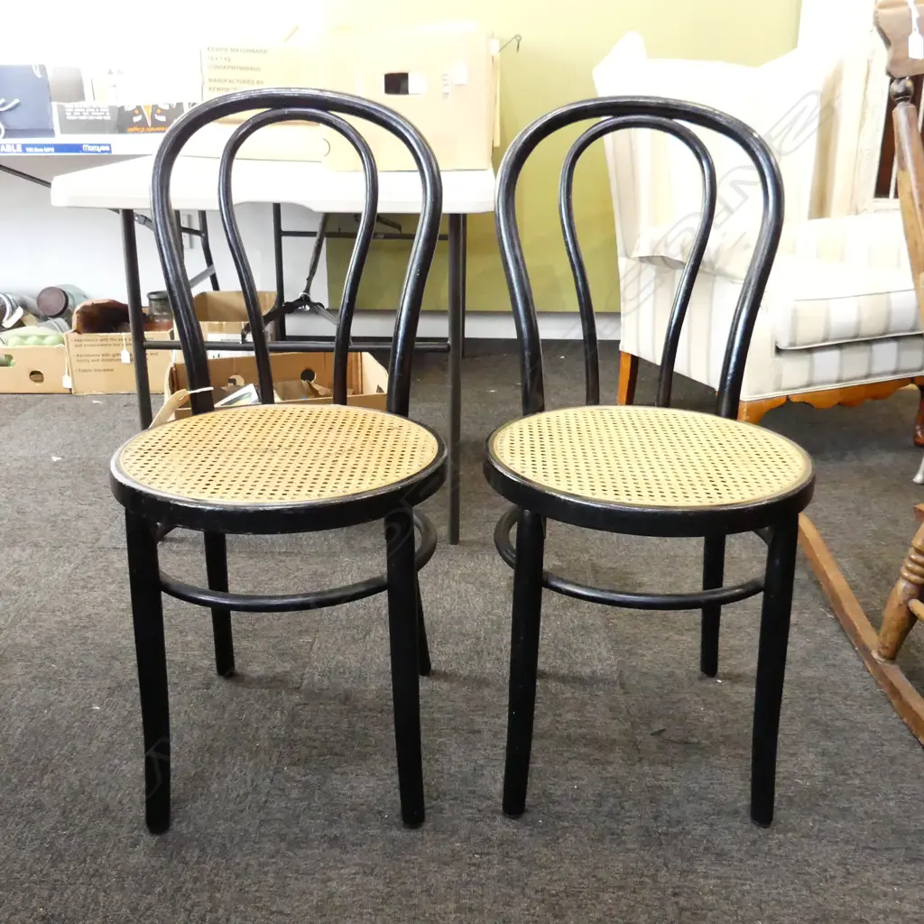 PR EBONISED CANED BENTWOOD CHAIRS Image 1++