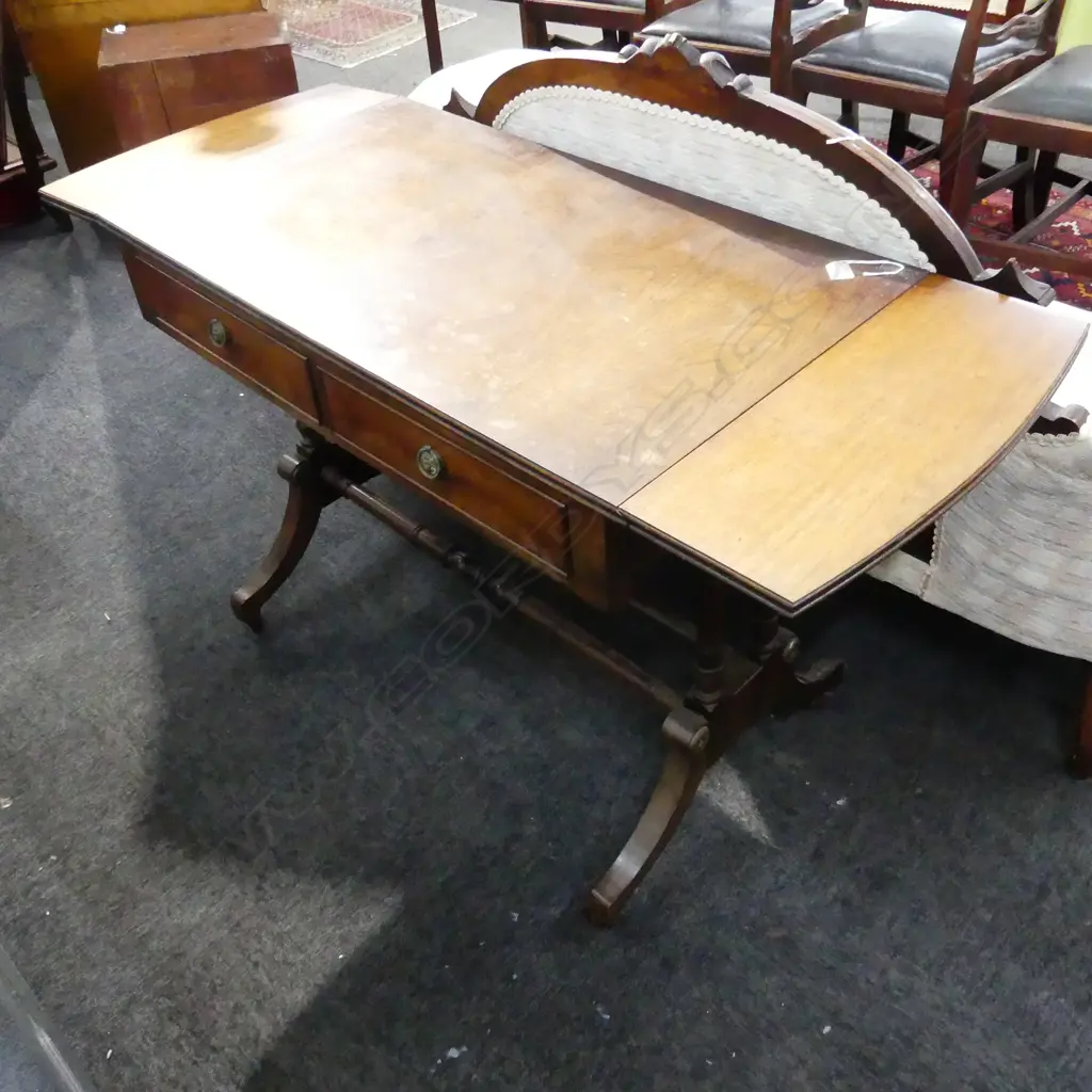 DROP SIDE SOFA TABLE ON CASTORS 910x500x750mm Image 1++