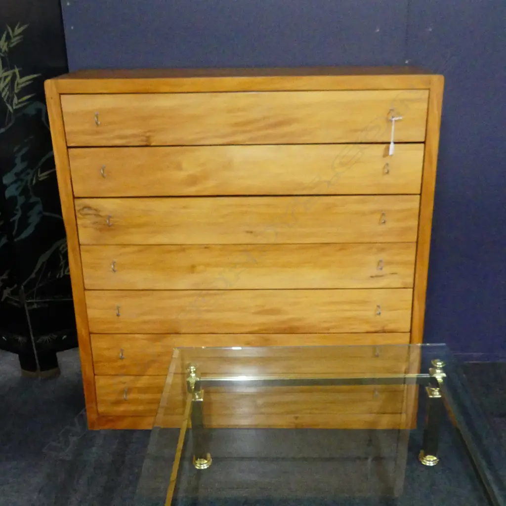 CARIN WILSON DESIGN & MADE CONTEMPORARY RIMU 7 DRAWER CHEST 1220 x 300 x 1260mm Image 1++