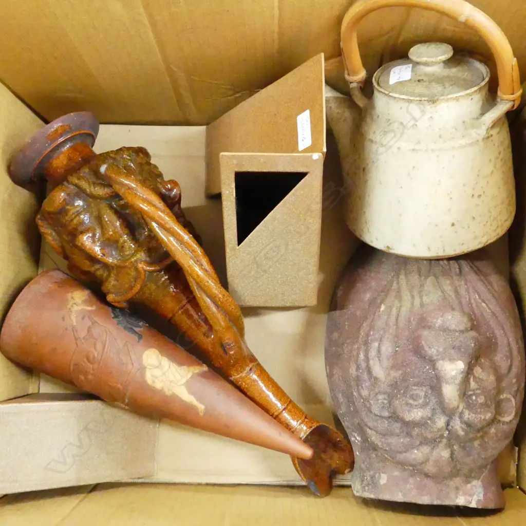 BOX LOT POTTERY & CERAMICS; PAUL METCALFE, IAN WEBSTER ETC Image 1++