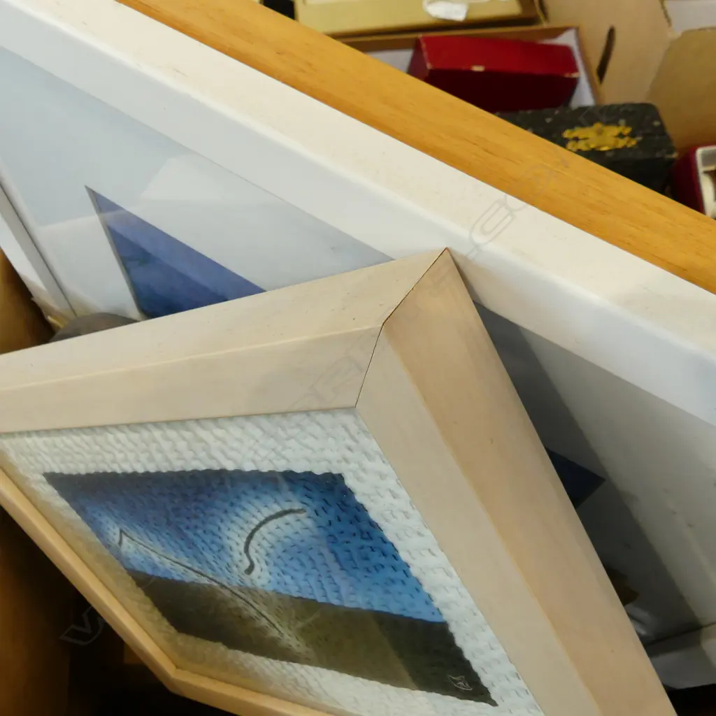 SEL ORIGINAL & PRINTED ARTWORKS. TEXTILE. DRAWING. TRIPTYCH OIL ETC Image 1++
