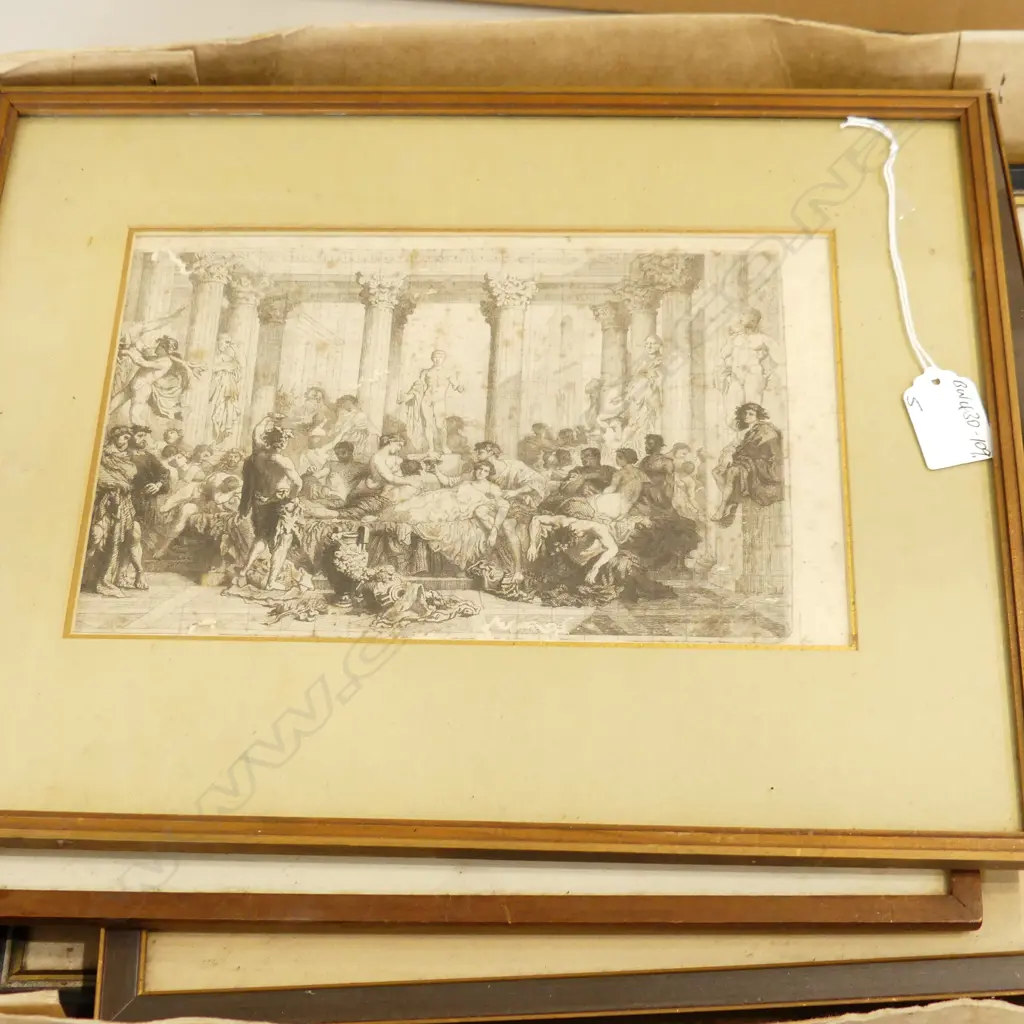 5 ANTIQUE ENGRAVINGS EX. OLD AKL ESTATE Image 1++