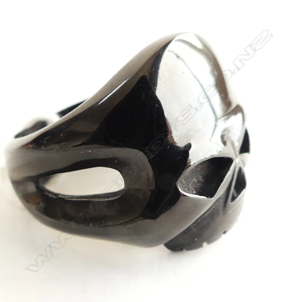 BLACK METAL SKULL RING Image 1++