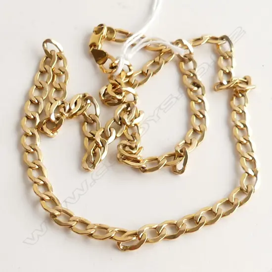 9CT YELLOW GOLD HOLLOW CHAIN NECKLACE 15GMS