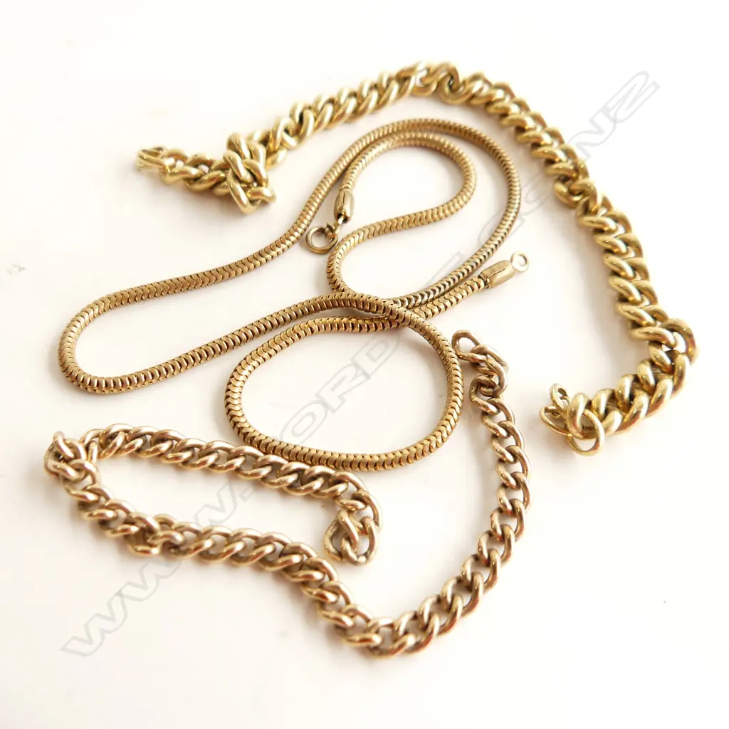 3 ASST ROLLED GOLD CHAIN ODDS 37.1GMS Image 1++