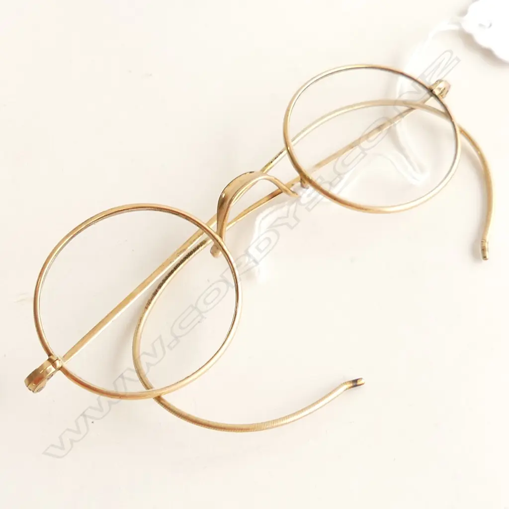 ANTIQUE GOLD PLATE FRAMED GLASSES Image 1++