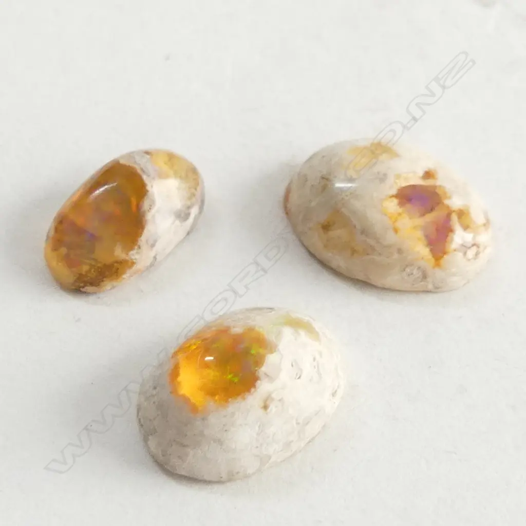 3 NATURAL BOULDER FIRE OPALS Image 1++