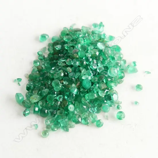BAG 20CT FACETED EMERALDS, A/F