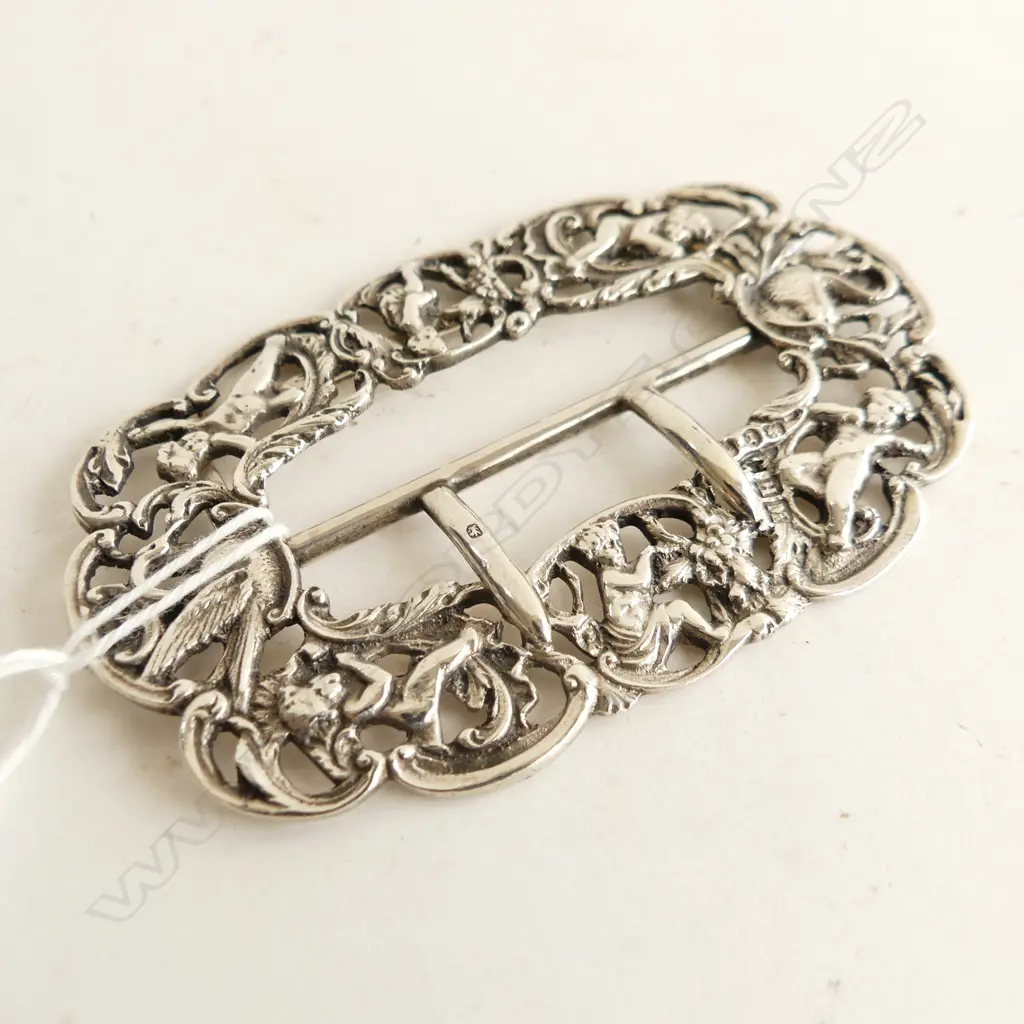VICTORIAN SILVER BUCKLE BIRMINGHAM 1893 41gm Image 1++
