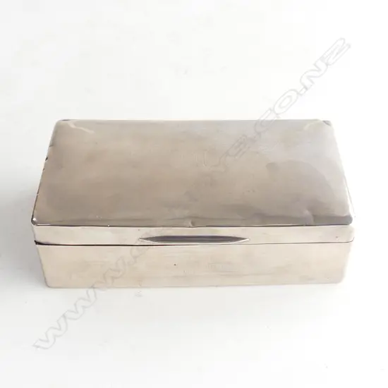 STG SILVER CIGARETTE BOX, LONDON 1945 W.170mm SOME WEAR