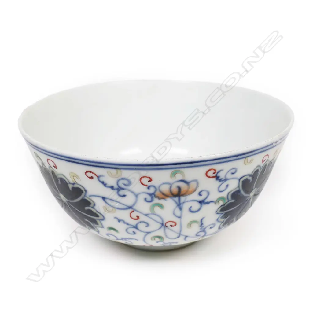 CHINESE DOUCAI LOTUS BOWL XUANTONG MARK 115mm dia Image 1++
