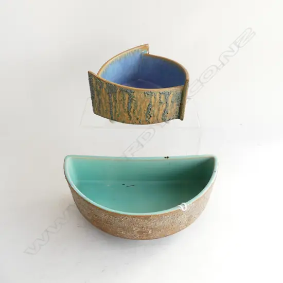 2 IKEBANA VASES. LARGE L.270MM, SML DIA 150MM