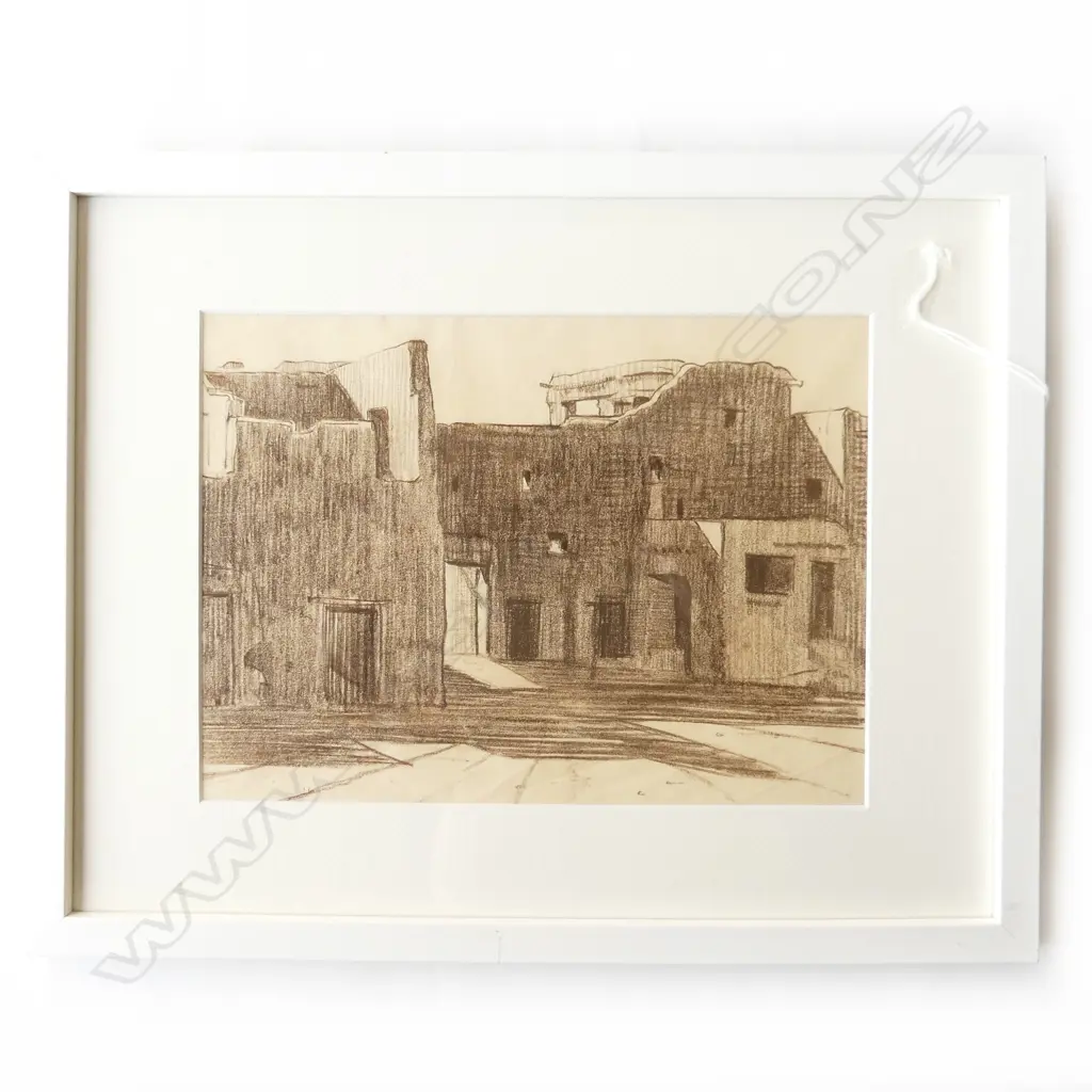 JOHN WEEKS - FRAMED MOROCCAN SKETCH 180 X 250MM Image 1++