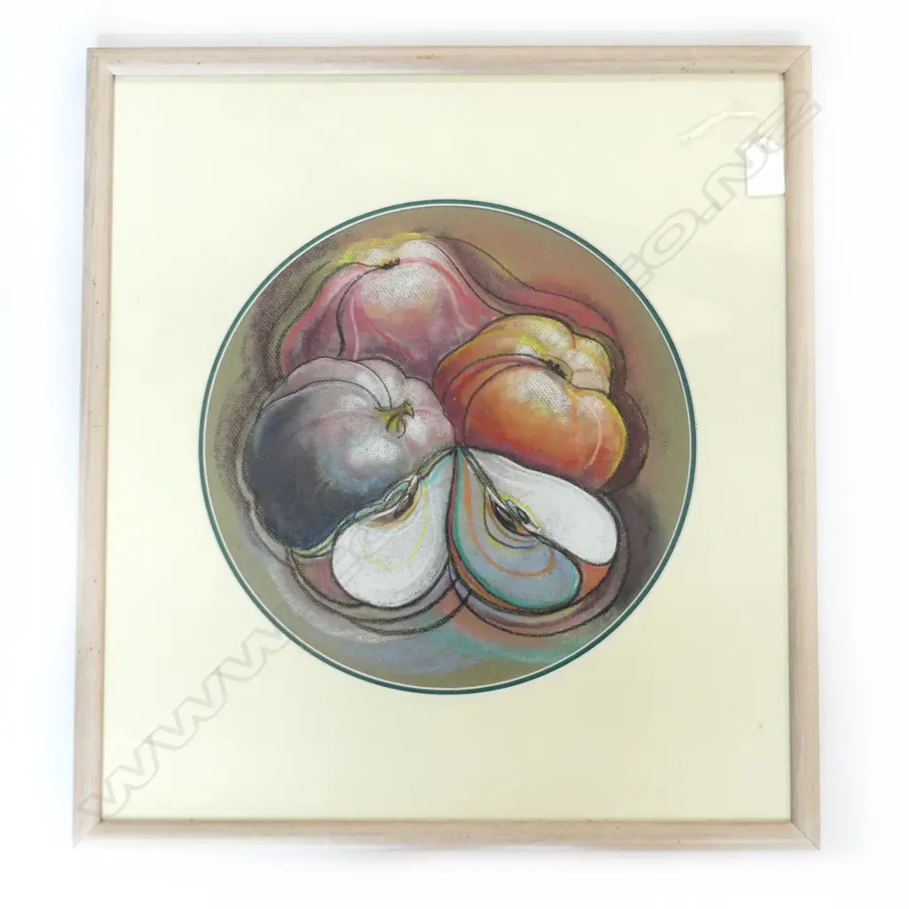 ANNETTE RUTH GIBSON PASTEL 'THE RED APPLE' Dia.310mm Image 1++