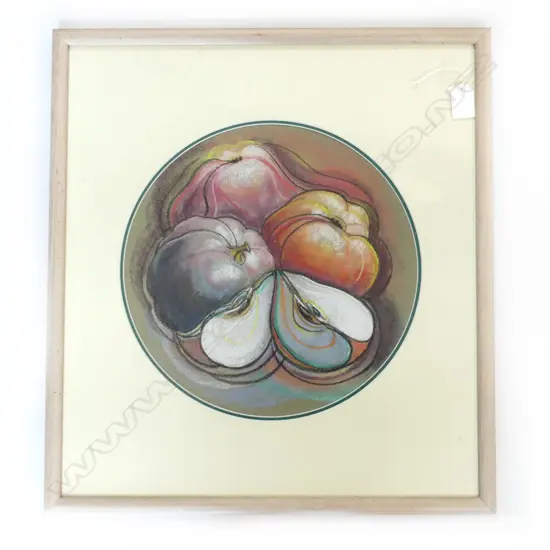 ANNETTE RUTH GIBSON PASTEL 'THE RED APPLE' Dia.310mm