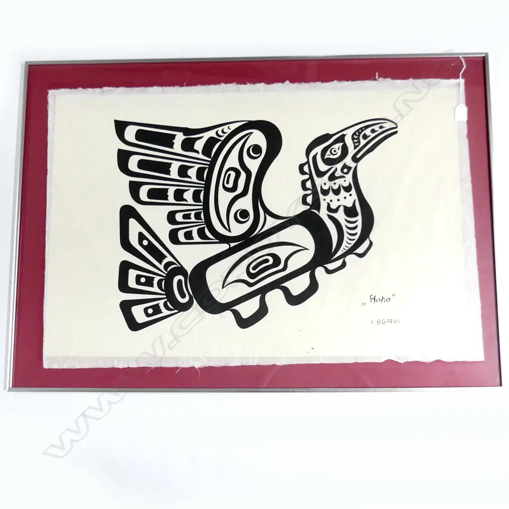 PACIFIC NORTHWEST NATIVE SCREENPRINT OF SACRED THUNDERBIRD 650 x 940mm  Image 1++