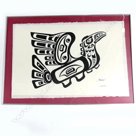 PACIFIC NORTHWEST NATIVE SCREENPRINT OF SACRED THUNDERBIRD 650 x 940mm 