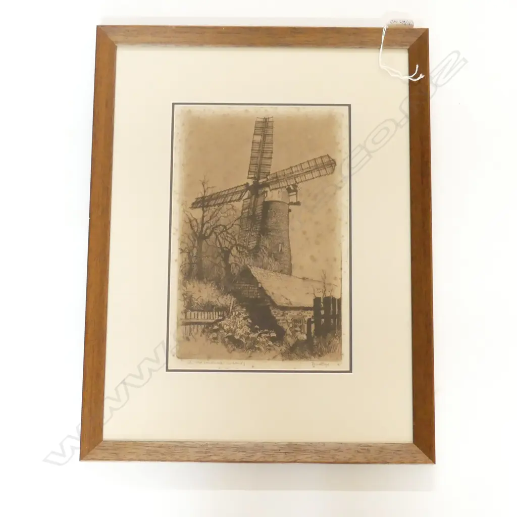 TREVOR LLOYD ETCHING ÁN OLD LANDMARK AUCKLAND' 300 x 190mm Image 1++