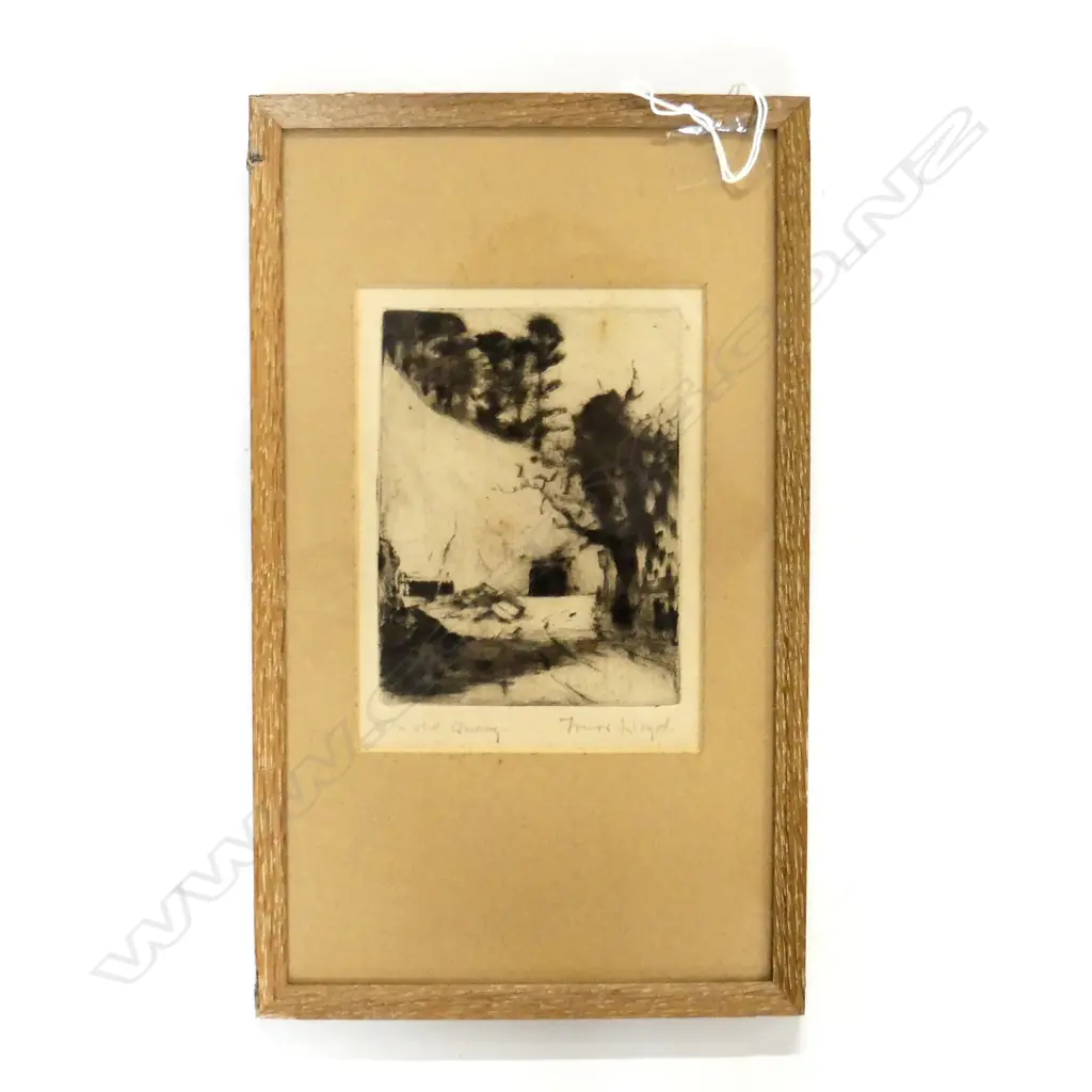 TREVOR LLOYD ETCHING ÁN OLD QUARRY' SIGNED & ENTITLED 120 x 90mm  Image 1++