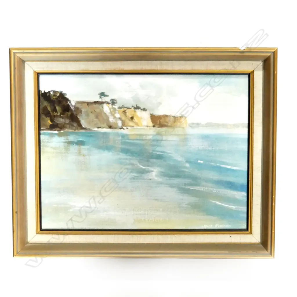 LANCE O'GORMAN OIL ON BOARD AUCKLAND COASTAL signed 220 x 295mm Image 1++