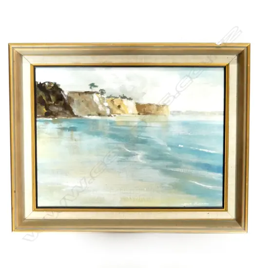 LANCE O'GORMAN OIL ON BOARD AUCKLAND COASTAL signed 220 x 295mm