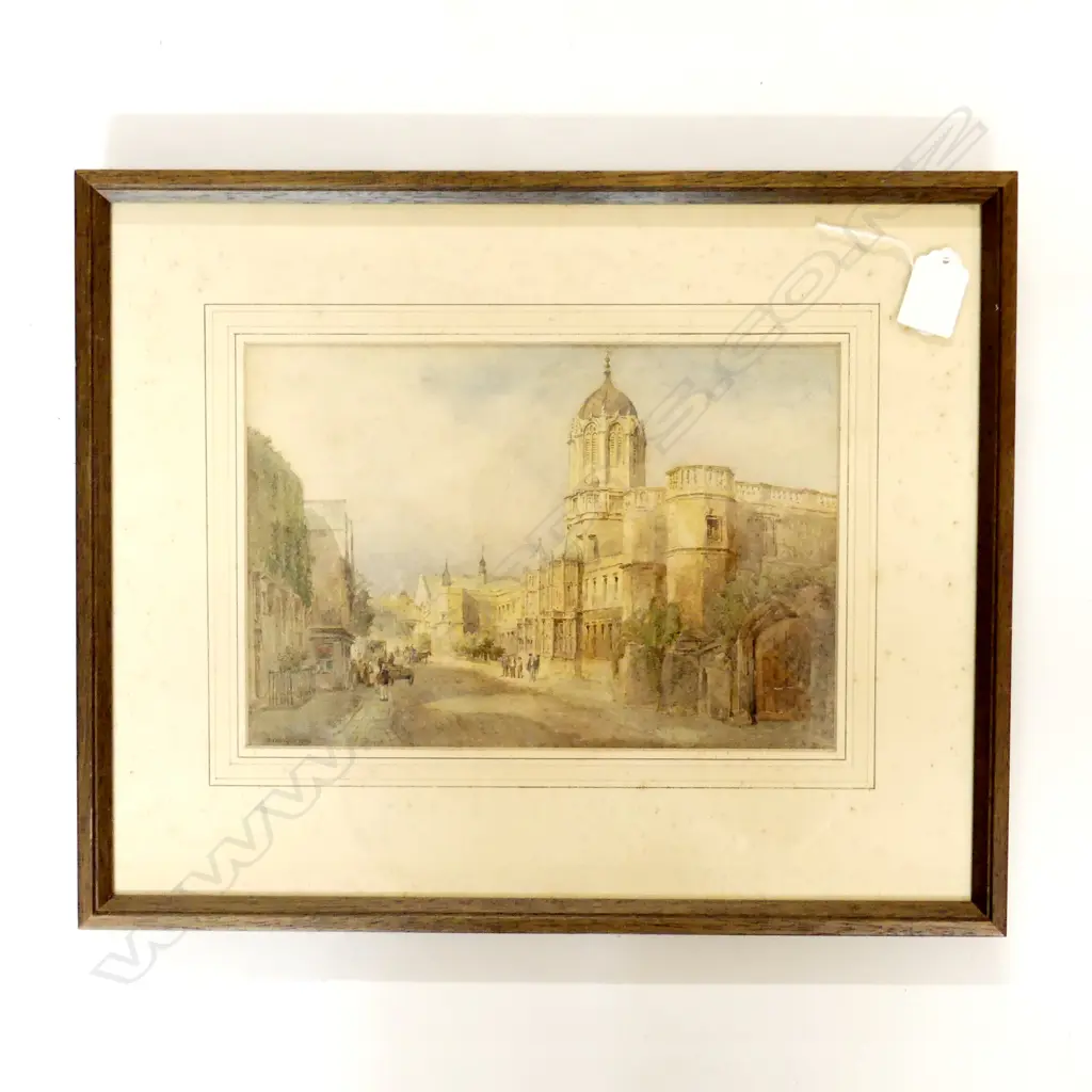 Richard Henry WRIGHT (1857-1930) W/C OXFORD TOM TOWER (Christchurch) signed labelled verso 175 x 255mm Image 1++