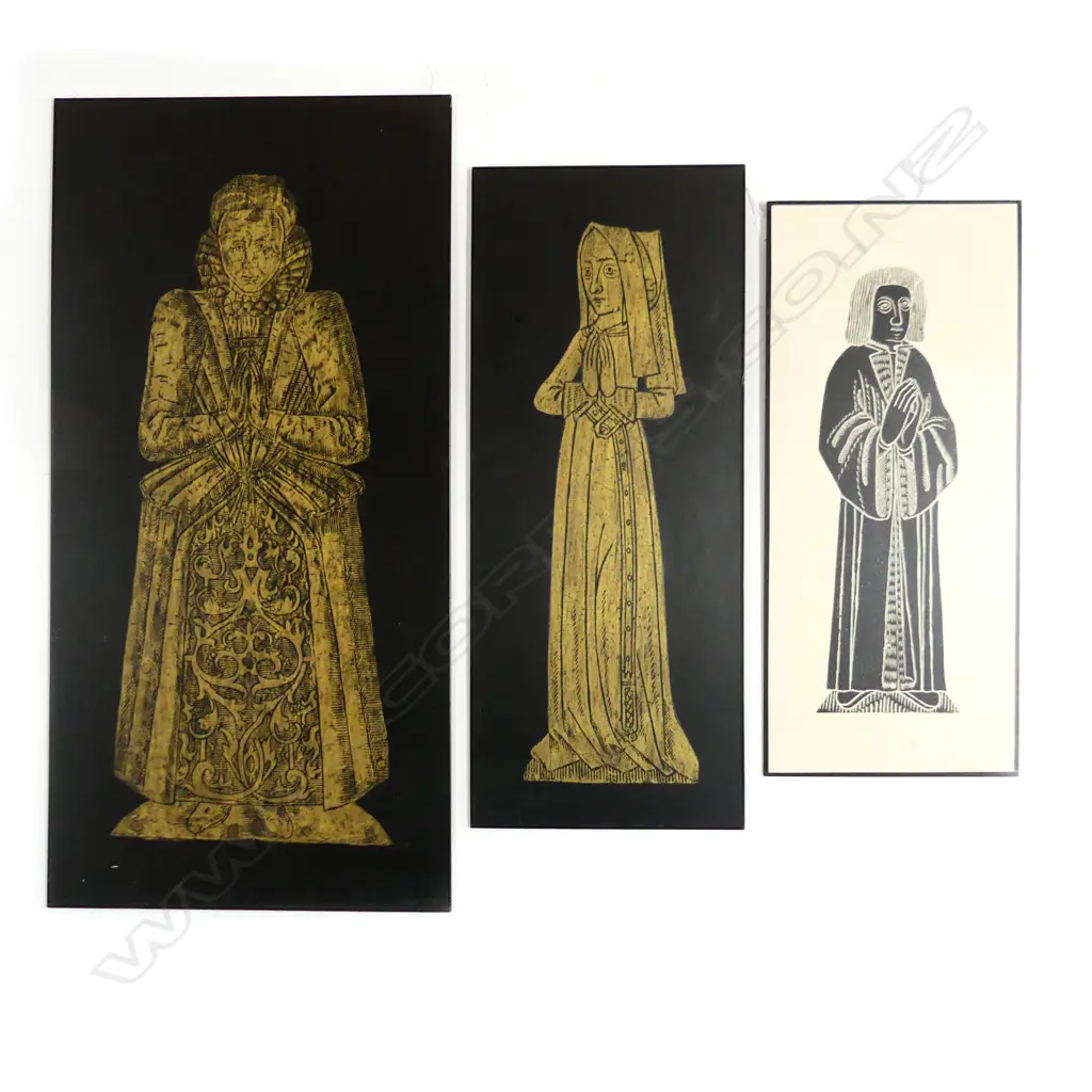 3 MEDIEVAL RUBBINGS 920x455mm Image 1++