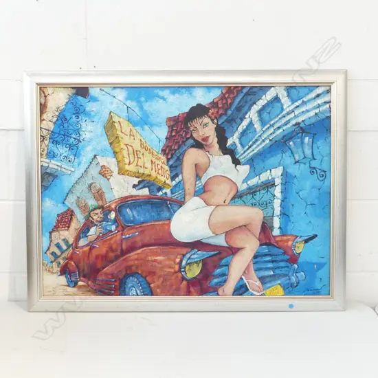 OIL ON CANVAS 'LA BODEGUITA DEL MEDIO' H.550 x 750mm