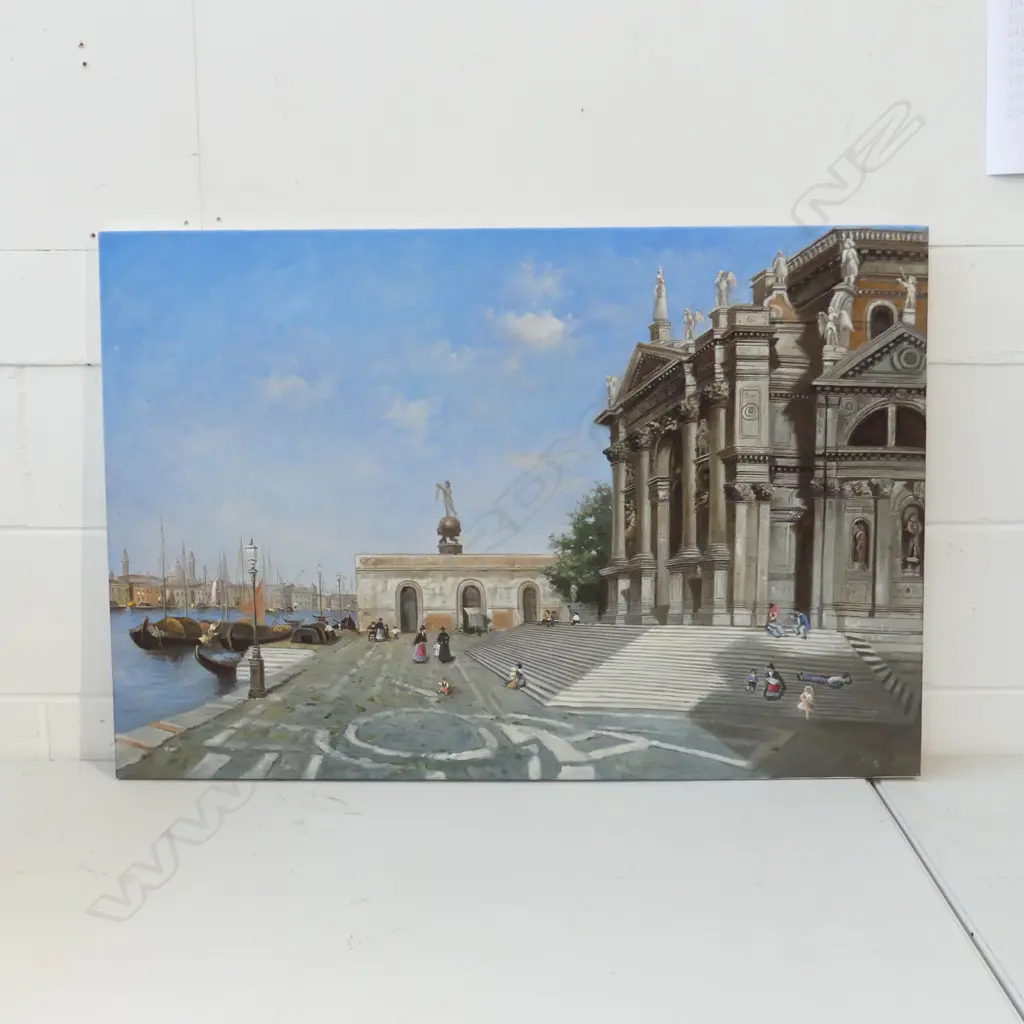 VENETIAN SCENE OIL ON CANVAS. H.620 x 930mm Image 1++