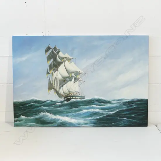 OIL ON CANVAS - SAILING SHIP H.620 x 900mm