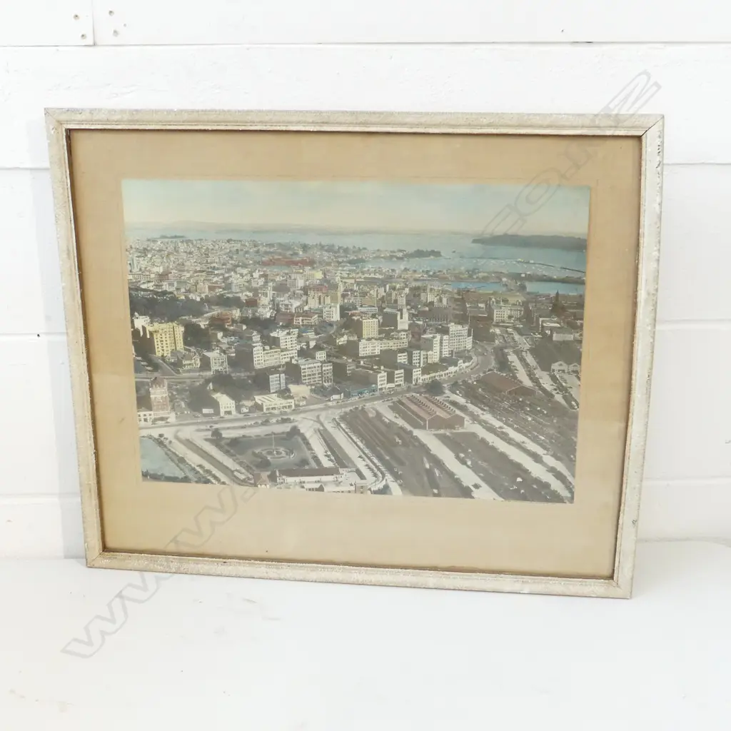 WHITES AVIATION HAND COLOURED PHOTO AUCKLAND H.360 x 500mm Image 1++