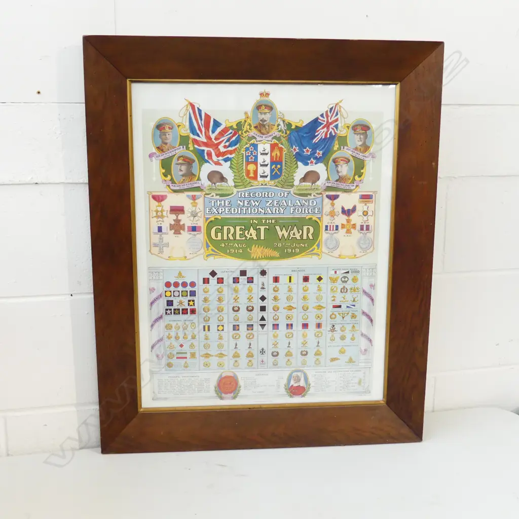 FRAMED POSTER NZ EXPEDITIONARY FORCE H.560x 440mm (FRAME HAS BORER) Image 1++